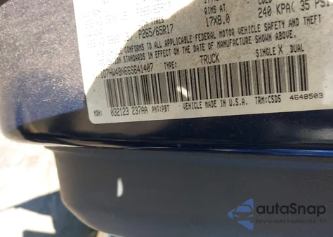 2006 Dodge Dakota Slt из США, поврежденный, VIN 1D7HW48N66S641407